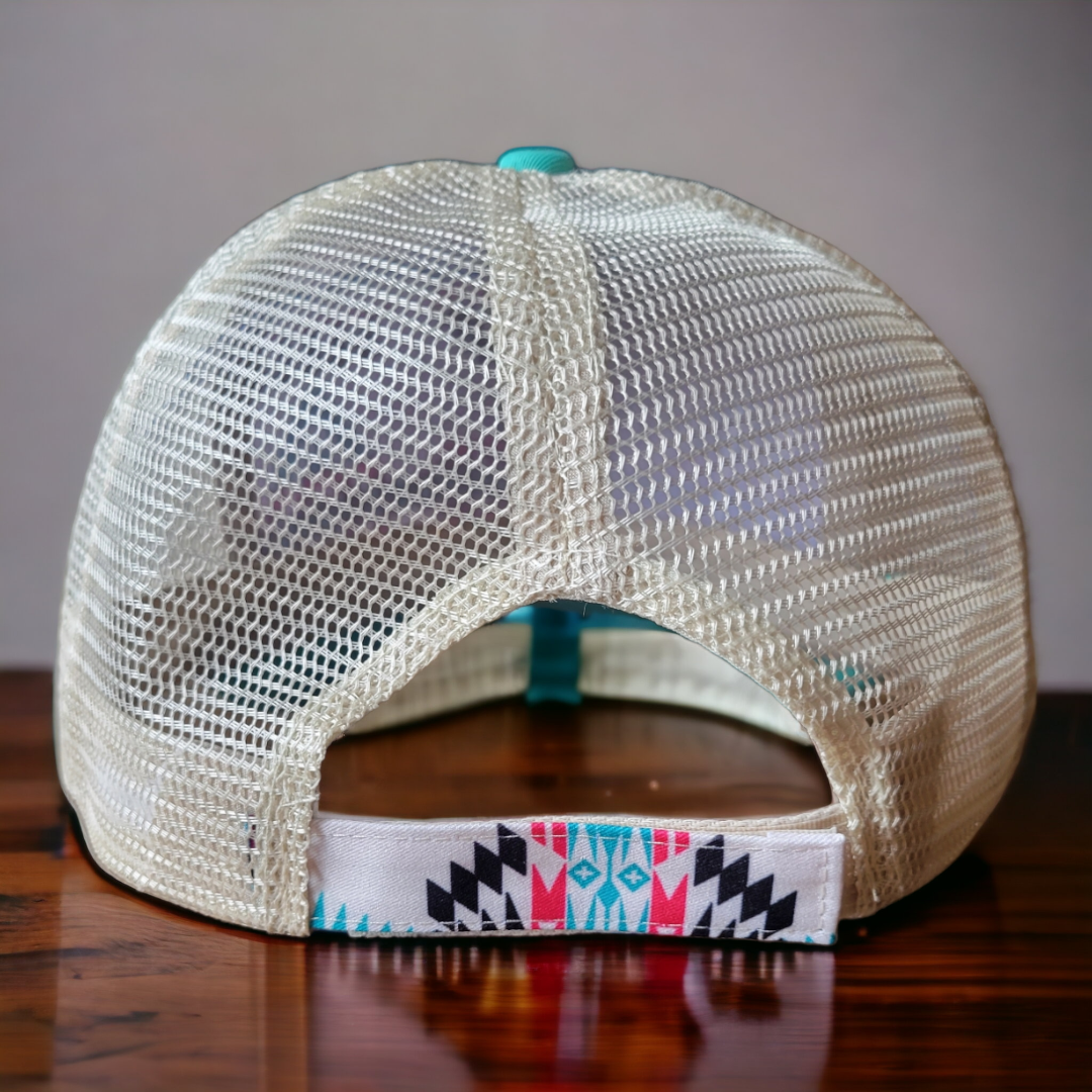 Womens aztec white hat