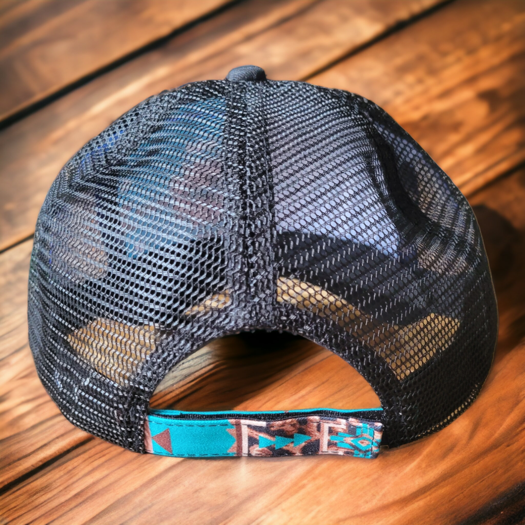 Womens Aztec Black Hat