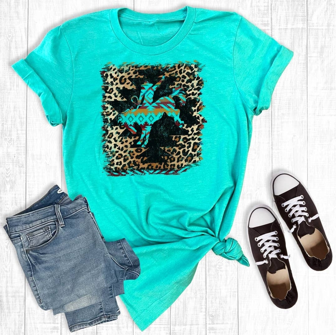 Cheeta Bucking horse tee