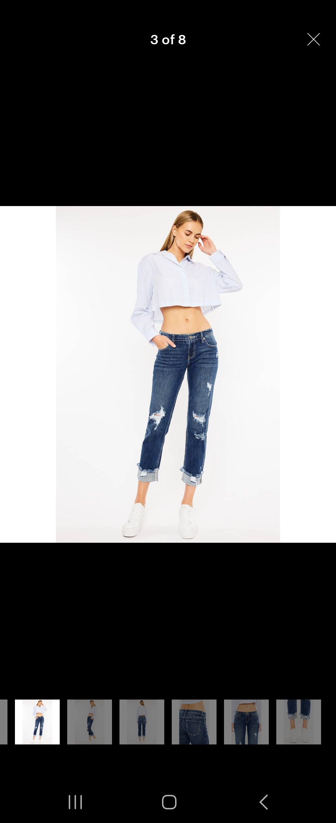 Kan Can Fray hem Boyfriend Jeans
