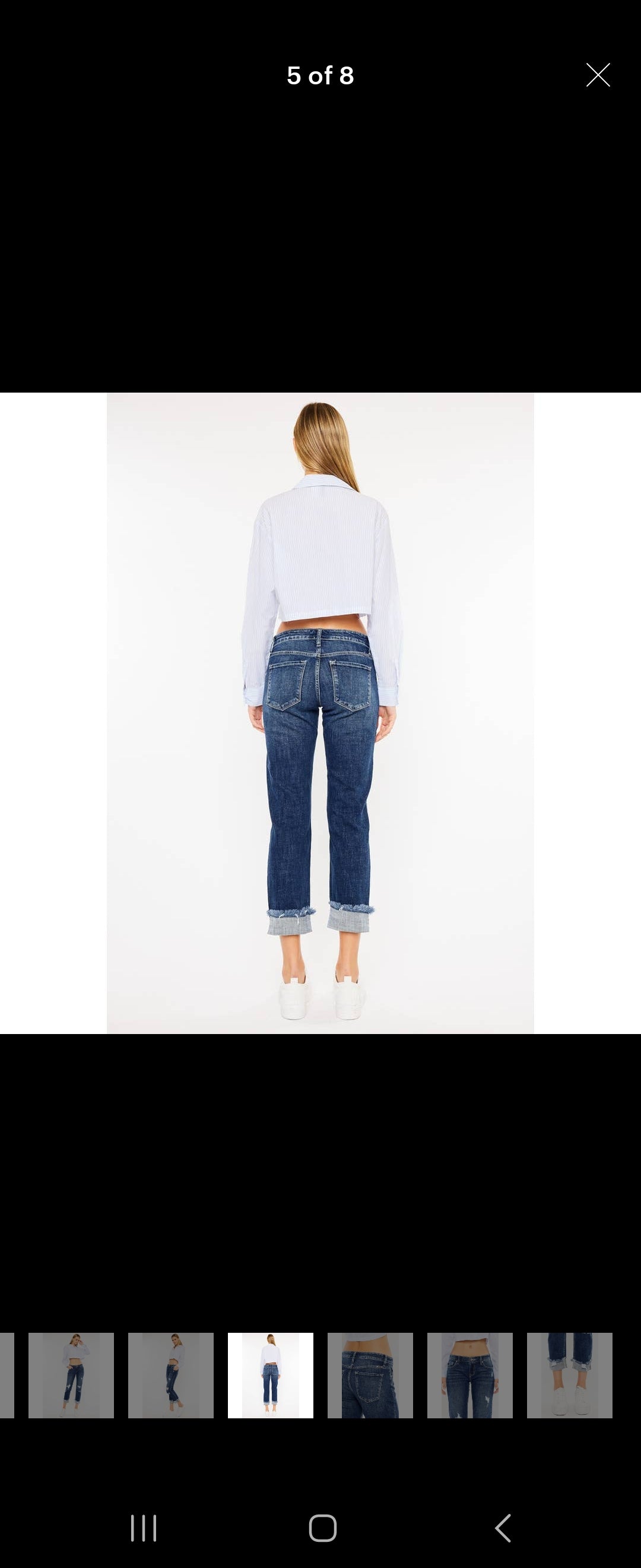 Kan Can Fray hem Boyfriend Jeans
