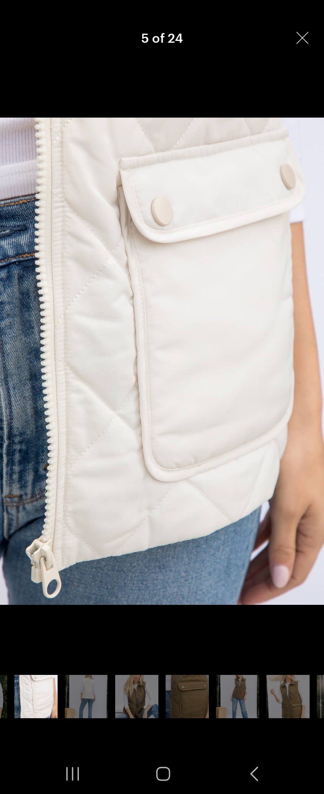 Light weight polysilicon quilted vest