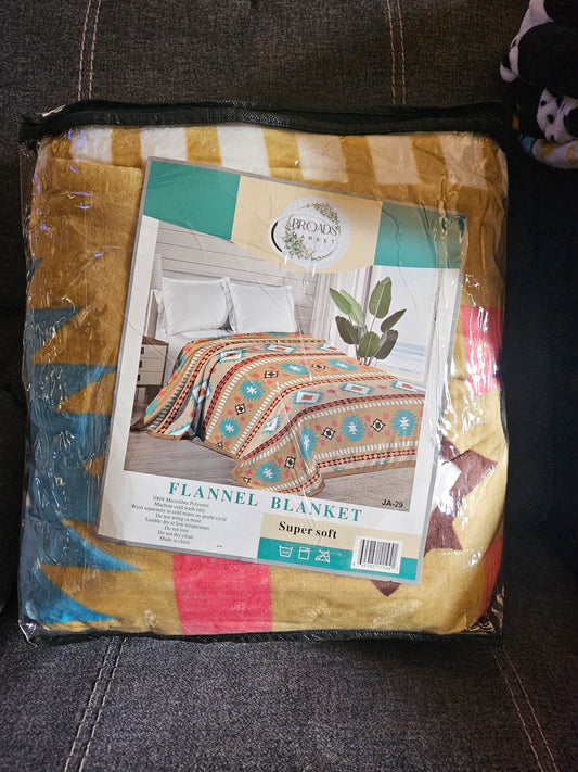 Beige Southwestern Blanket