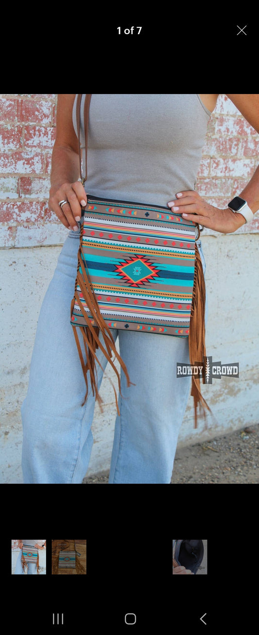 Over The Shoulder Aztec Purse